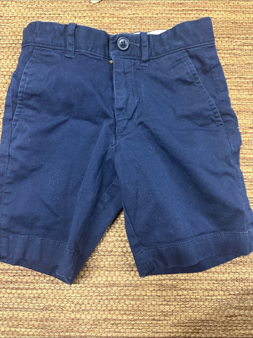 Crewcuts Navy Flat-Front Cotton Shorts